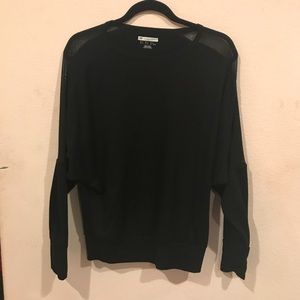 Forever 21 Active Mesh-Panel Crewneck Sweatshirt